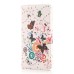 Glittering Rhinestone Inlaid Colorful Drawing Pattern Magnetic Folio Leather Case with Card Slot for Samsung Galaxy Note 4 - Circles and Black Butterfly