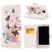 Glittering Rhinestone Inlaid Colorful Drawing Pattern Magnetic Folio Leather Case with Card Slot for Samsung Galaxy Note 4 - Circles and Black Butterfly