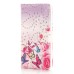 Glittering Rhinestone Inlaid Colorful Drawing Pattern Magnetic Folio Leather Case with Card Slot for Samsung Galaxy Note 4 - Colorful Butterflies