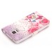 Glittering Rhinestone Inlaid Colorful Drawing Pattern Magnetic Folio Leather Case with Card Slot for Samsung Galaxy Note 4 - Colorful Butterflies