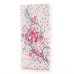 Glittering Rhinestone Inlaid Colorful Drawing Pattern Magnetic Folio Leather Case with Card Slot for Samsung Galaxy Note 4 - Red Flowers