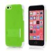 Glossy Tow Tone Plastic Snap-On Protective Hard Case Cover With Stand For iPhone 5c