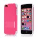 Glossy Tow Tone Plastic Snap-On Protective Hard Case Cover With Stand For iPhone 5c