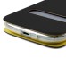 Golden Beach Grain Double Window Smart View Flip Leather Case Cover for Samsung Galaxy S3 - Black