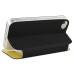 Golden Beach Grain Double Window Smart View Flip Leather Case Cover for iPhone 4 iPhone 4S - Black