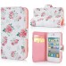 Gorgeous Flower Built-in Wallet Leather Case Cover for iPhone 4/4S