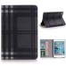 Grid Grain Sleep / Wake Dormancy Function Stand Leather Case With Card Slot For iPad Mini 4 - Black