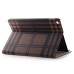 Grid Grain Sleep / Wake Dormancy Function Stand Leather Case with Card Slot for iPad Air 2 ( iPad 6 ) - Brown