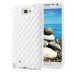 Grid Pattern Design Fine TPU Case Cover For Samsung Galaxy Note 2 - White