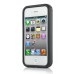 Hard Shield TPU and PC Hybrid Case Cover for iPhone 4 iPhone 4S - Black