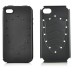 Hard Shield TPU and PC Hybrid Case Cover for iPhone 4 iPhone 4S - Black