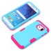 Harness Oil PC And TPU Protective Hard Back Case Cover for Samsung Galaxy S7 G930 - Blue/Rose red