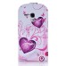 Hearts Pattern Vertical Folio Leather Flip Case Cover With Magnet Clasp For Samsung Galaxy S3 Mini I8190