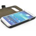 High Class Genuine Cowhide Leather Flip Stand Case Cover With Wake Sleep For Samsung Galaxy S4 i9500 - Black