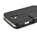 High Class Genuine Cowhide Leather Flip Stand Case Cover With Wake Sleep For Samsung Galaxy S4 i9500 - Black