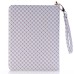 High Class Zipper Plaid Pattern 360 Swivel Rotation Detachable Leather Sleep Wake Wallet Stand Bag Case With Card Slot Holder And Handy Strap For iPad 2 3 4