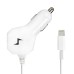 High Performance Car Charger With USB Port For iPhone 5 iPad 4 - White