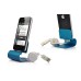 High Quality Aluminum Dock Station Charger Cradle Stand With Stretchable USB Cable For iPhone 4 / 4S - Blue