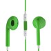 High Quality Earphone With Remote And Mic For iPhone 5 iPod Touch 5 - Green