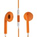 High Quality Earphone With Remote And Mic For iPhone 5 iPod Touch 5 - Orange