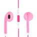 High Quality Earphone With Remote And Mic For iPhone 5 iPod Touch 5 - Pink