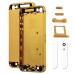 High Quality Metal Back Cover For iPhone 5 - Gold / White