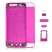 High Quality Metal Back Cover For iPhone 5 - Magenta