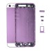 High Quality Metal Back Cover For iPhone 5 - Purple