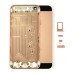 High Quality Metal Back Cover For iPhone 5 - Rose Gold / Black