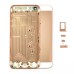 High Quality Metal Back Cover For iPhone 5 - Rose Gold / White