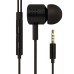 High Quality Voice 3.5 MM In- Ear Volume Key Piston Headphone - Black