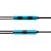 High Quality Voice 3.5 MM In- Ear Volume Key Piston Headphone - Blue