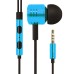 High Quality Voice 3.5 MM In- Ear Volume Key Piston Headphone - Blue