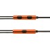 High Quality Voice 3.5 MM In- Ear Volume Key Piston Headphone - Orange