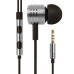 High Quality Voice 3.5 MM In- Ear Volume Key Piston Headphone - Silver