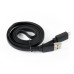 High Speed Noodle Pattern Micro USB Charge sync Cable for iPhone 6 iPhone 5/5S iPad Air 2 - Black