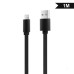 High Speed Noodle Pattern Micro USB Charge sync Cable for iPhone 6 iPhone 5/5S iPad Air 2 - Black