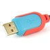 High Speed Premium Nylon Net 8 pin to USB Data Sync Charge Cord cable for iPhone 5/5s/5c iPad Air - Orange / Blue