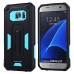 Hole Position Protection Knight TPU + PC Case for Samsung Galaxy S7 - Black/Blue