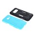 Hole Position Protection Knight TPU + PC Case for Samsung Galaxy S7 - Black/Blue