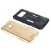 Hole Position Protection Knight TPU + PC Case for Samsung Galaxy S7 - Black/Gold