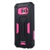 Hole Position Protection Knight TPU + PC Case for Samsung Galaxy S7 - Black/Magenta