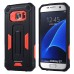 Hole Position Protection Knight TPU + PC Case for Samsung Galaxy S7 - Black/Red