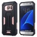 Hole Position Protection Knight TPU + PC Case for Samsung Galaxy S7 - Black/Rose gold