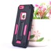 Hole Position Protection Knight TPU + PC Case for iPhone 6/6S - Magenta