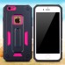 Hole Position Protection Knight TPU + PC Case for iPhone 6/6S - Magenta