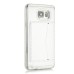 Hot Leather Coated Transparent TPU Frame Card Holder Foldable Stand Back Case Cover For Samsung Galaxy Note 5 - White