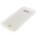 Hot Leather Coated Transparent TPU Frame Card Holder Foldable Stand Back Case Cover For Samsung Galaxy Note 5 - White