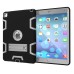 Hybrid Silicone and Plastic Protective Case with Touch Screen Film for iPad Pro 9.7 inch /ipad 6 - Black/Grey