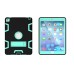 Hybrid Silicone and Plastic Protective Case with Touch Screen Film for iPad Pro 9.7 inch /ipad 6 - Black/Mint green